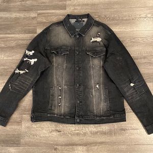 Embellish Black Jean Jacket 3XL